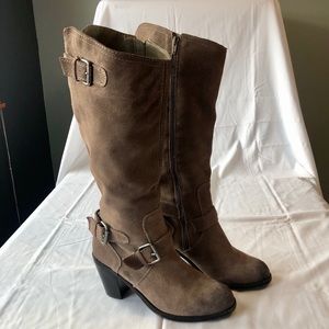 Tan Suede Tall Boots